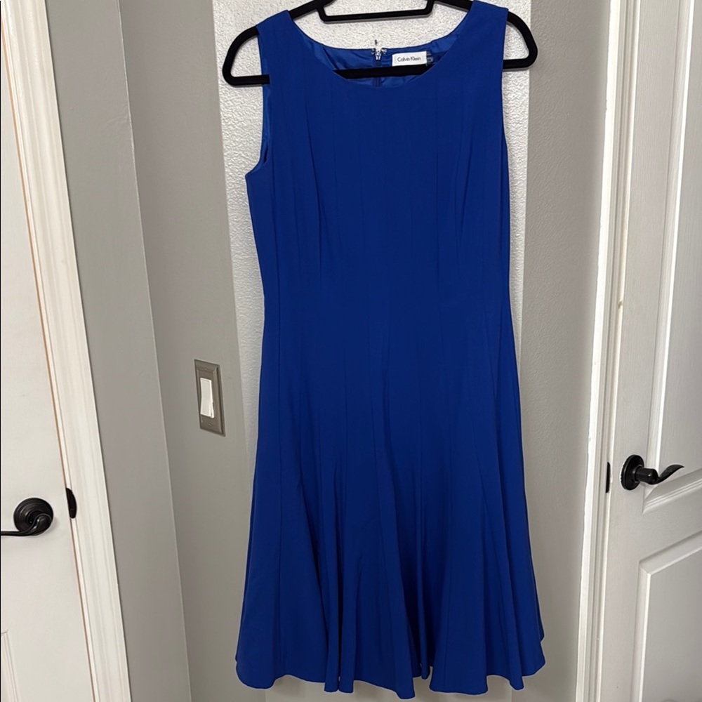 Preloved Calvin Klein Royal Blue Midi Dress